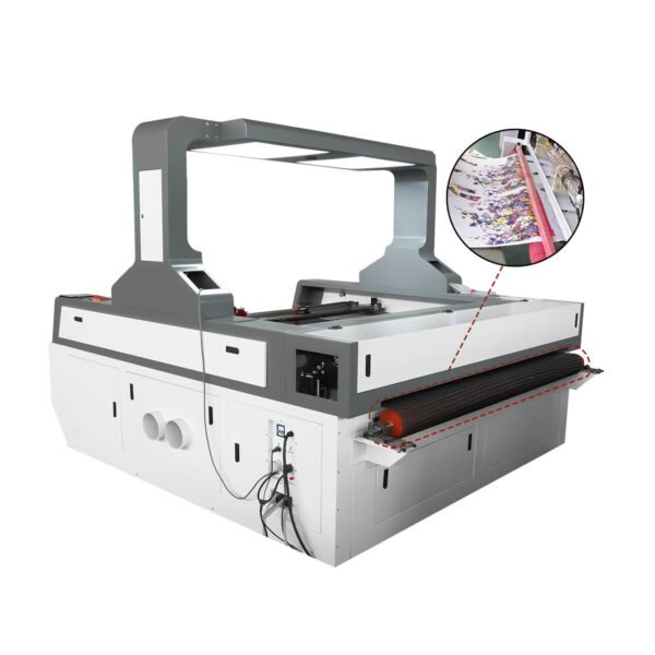 1813CA Dual Head Textile Fabric Laser Cutting Machine 100W 130W - Image 7