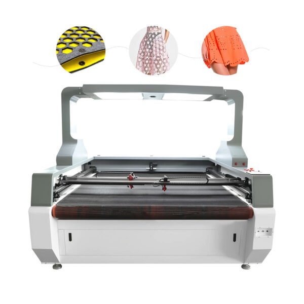 1813CA Dual Head Textile Fabric Laser Cutting Machine 100W 130W - Image 6